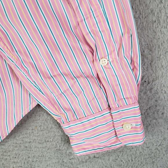 Polo Ralph Lauren Shirt Mens Size Large Pink Stripe Button Down Oxford LS - Picture 6 of 9